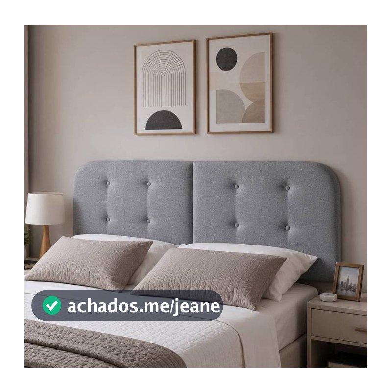 Cabeceira Painel Estofada Para Cama Casal 140cm e Queen 160cm em Linho Premium Para Parede - Pepeluz