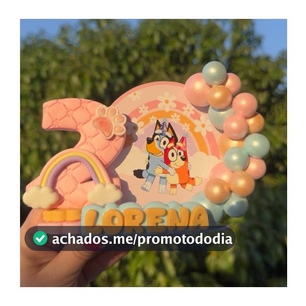 vela mini cenário bluei menina biscuit/festa mini cenário bluei biscuit