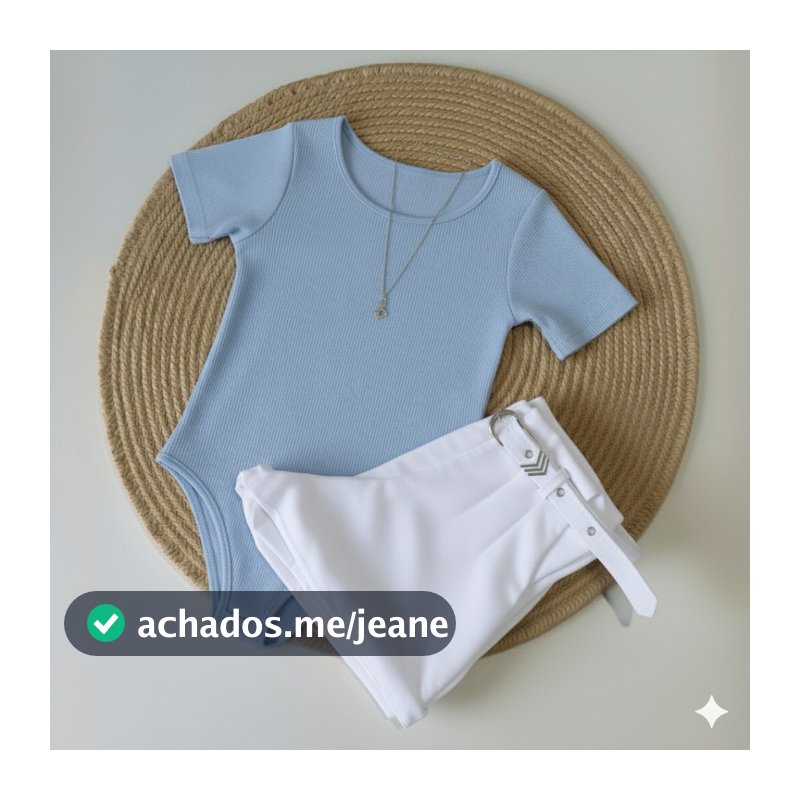 Kit Conjunto 1 Body Gola CARECA CANOA Colors + Short BRANCO em Alfaiataria com cinto Moda Blogueira Tendencia 2026