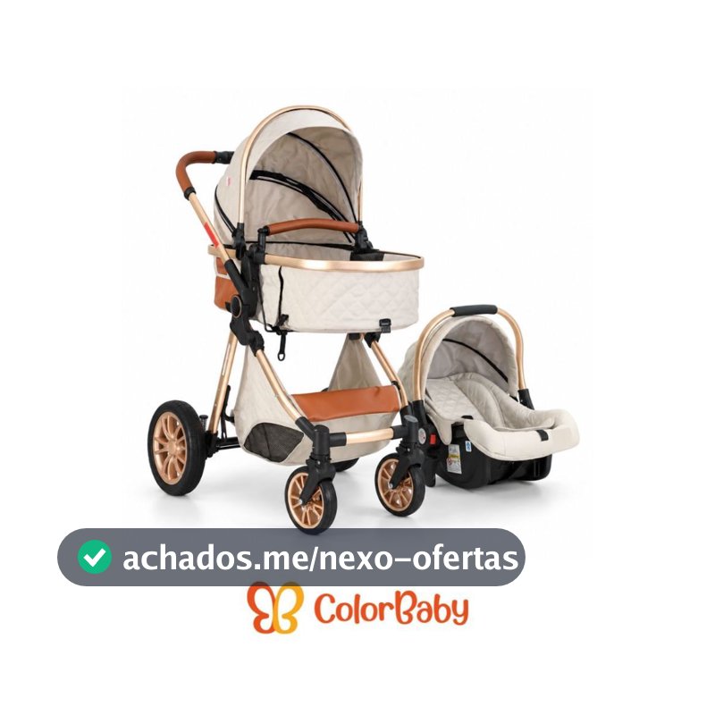 Carrinho de Bebê Travel System 3 em 1 - Bebê Conforto, Moisés e Passeio - Modelo Advance - ColorBaby