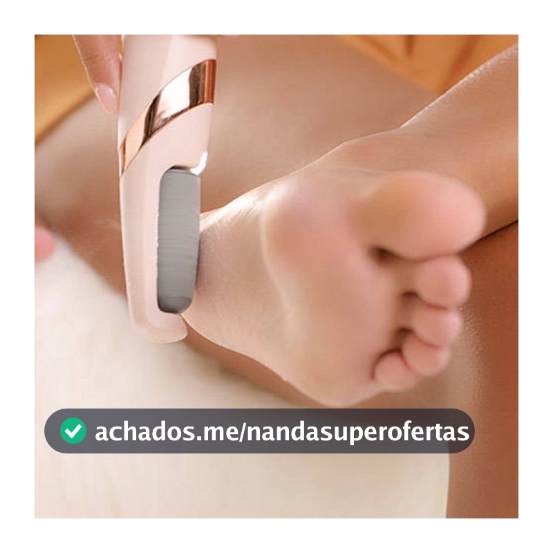 Lixador de Pé Elétrico - Esfoliador Tira Calos Pedicure Portátil Marisa Lixa Elimina Calo Portátil Usb Pilha