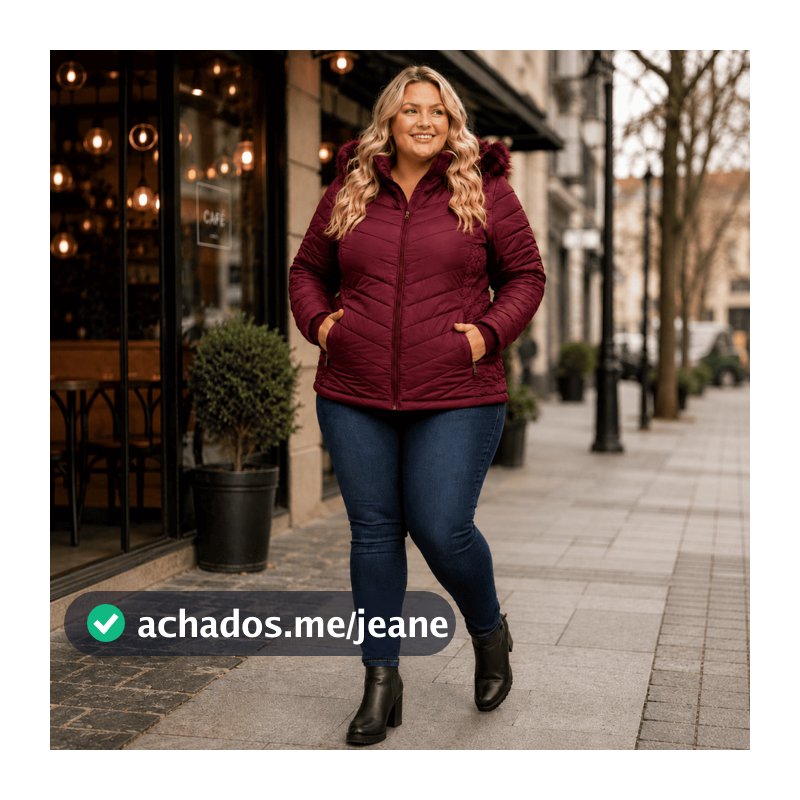Jaqueta Plus Size Blusa Puffer Bobojaco Feminina Impermeavel Inverno Frio Forrada  G1 a G6