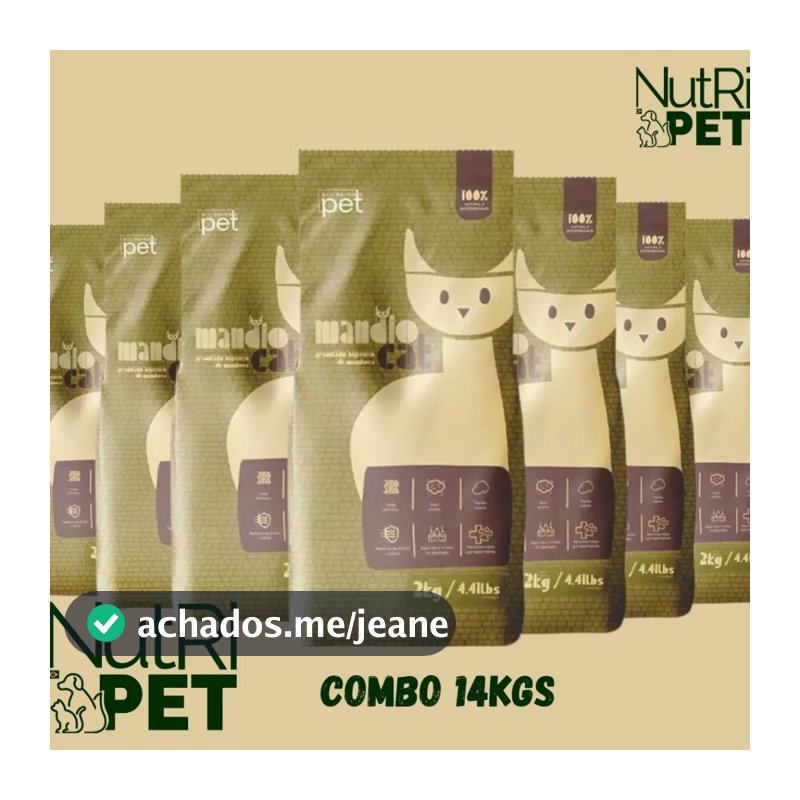 Top Areia Higiênica 100% Natural e Biodegradavel Mandiocat 14kgs