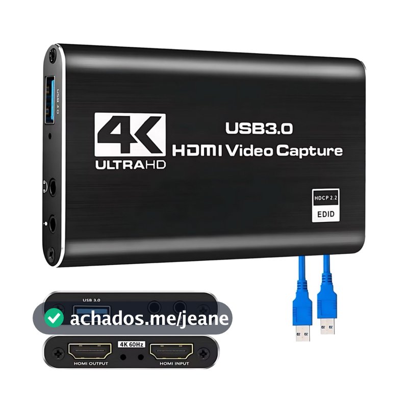 Placa Captura Video 4k Hdmi Usb 3.0