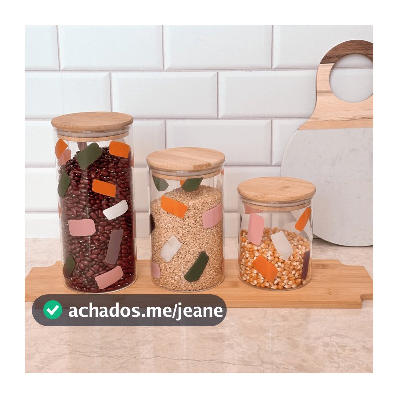 Kit Completo de Porta Mantimentos Colors
