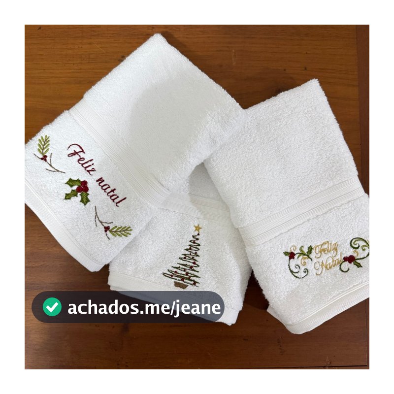 Toalha de Lavabo/Mão em Algodão Egípcio - Decoração de Natal