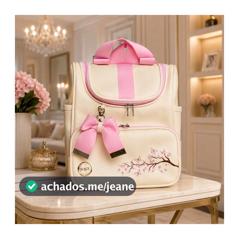 Mochila maternidade menina e menino multiuso impermeável e bordada