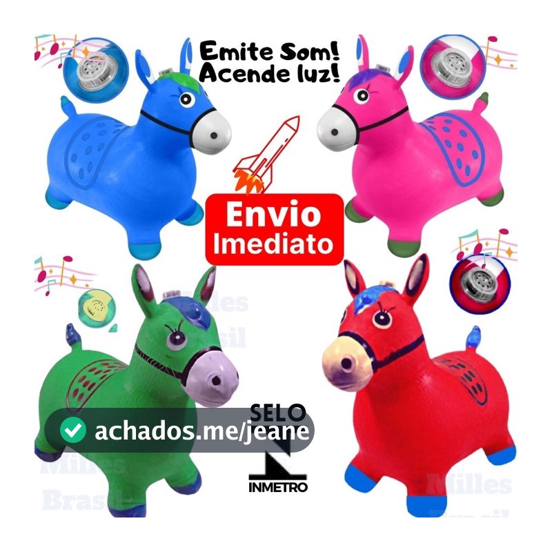 Cavalinho Upa Upa Pula Pula Com Musical Direto Da Fabrica Oferta