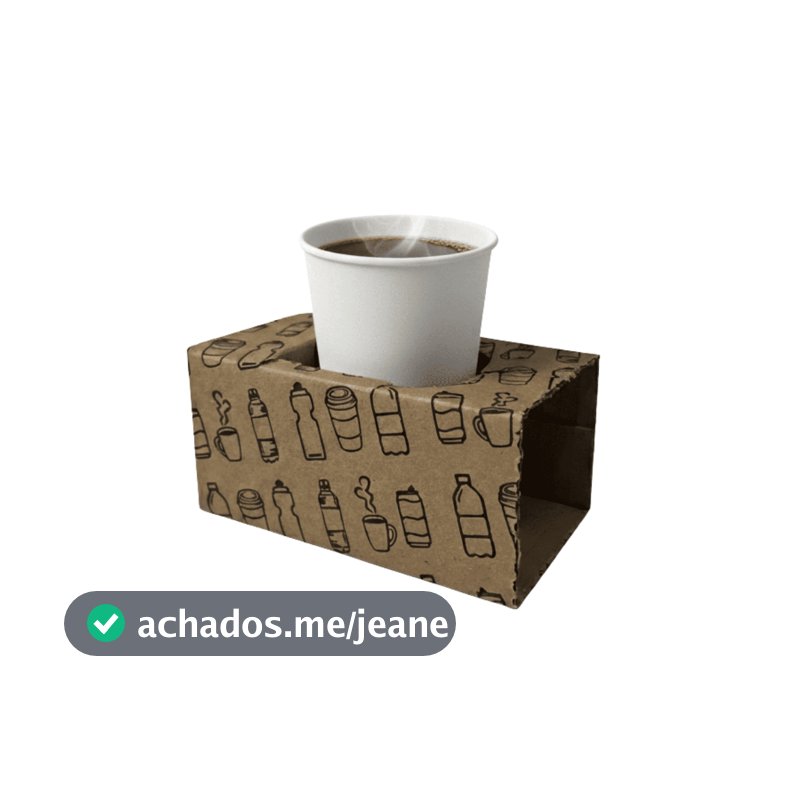 Kit 100 Unidades Suporte Porta-Copos Para Delivery Lanchonete Milkshake