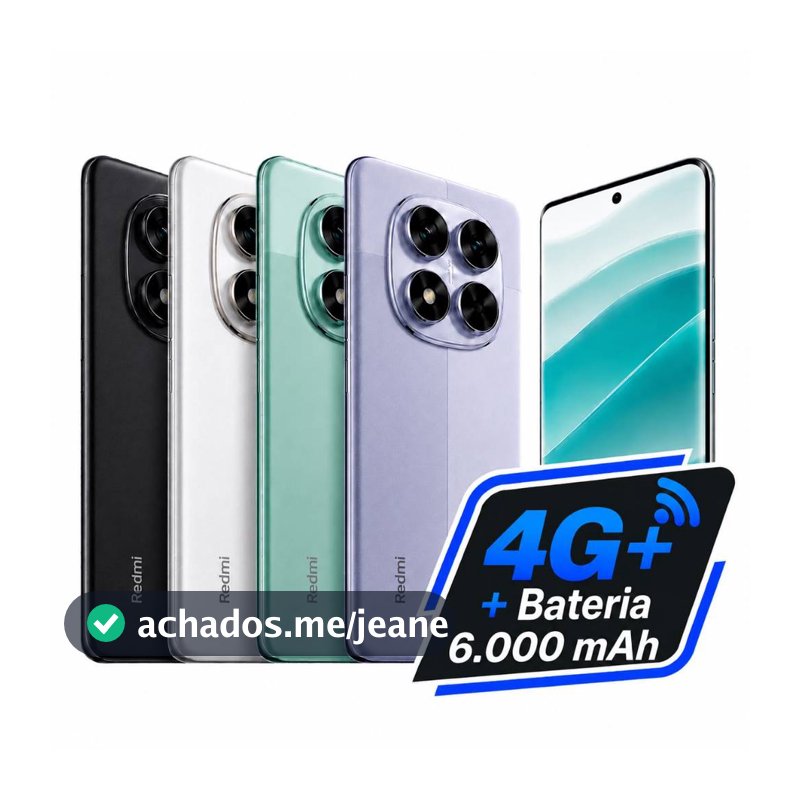 Celular Xiaomi Redmi Note 15 4G 256gb ou 128gb Versão Global Original (COM CAPINHA E PELÍCULA)