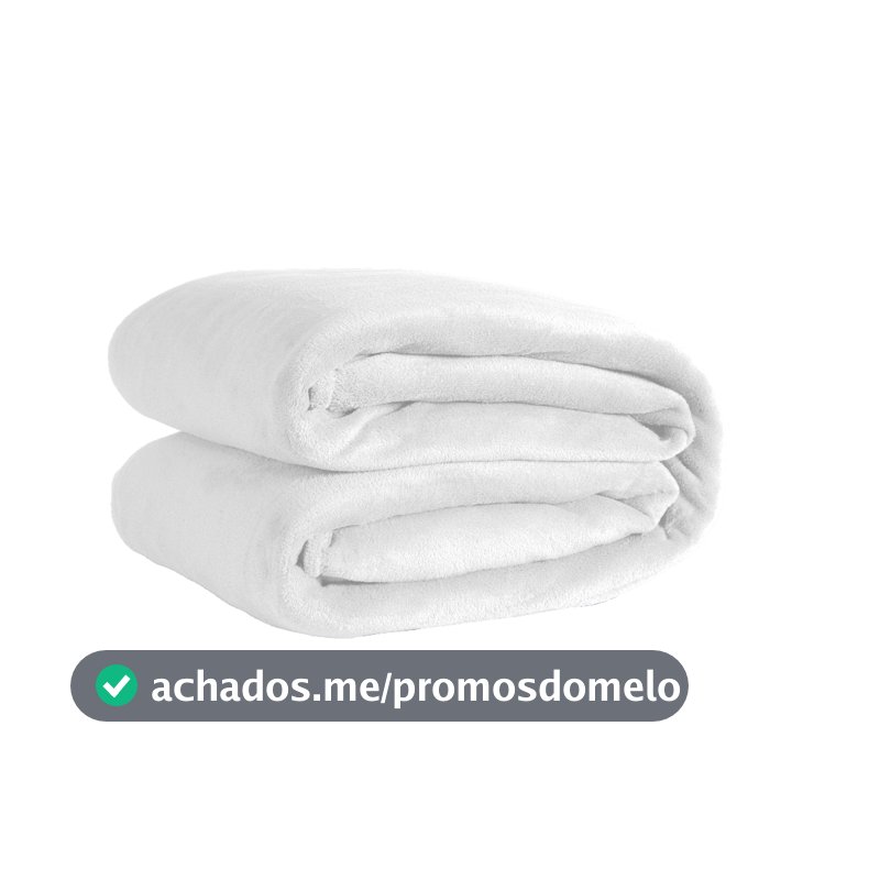 Manta Soft Coberta Veludo Solteiro Casal Branca 2,40x1,80m Microfibra Macia Aveludada