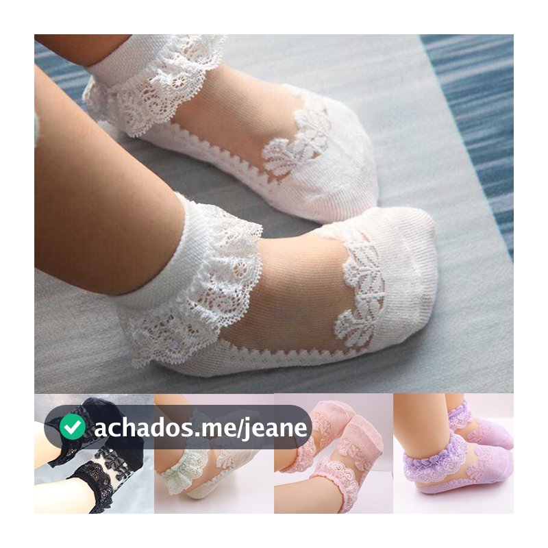Meias De Bebê De Algodão Para Bebês Recém-Nascidos De Verão Em Malha De Renda Fofa Meninas Ver Através De Antiderrapantes