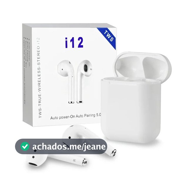 Fone de Ouvido I12 Tws Portátil Recarregável