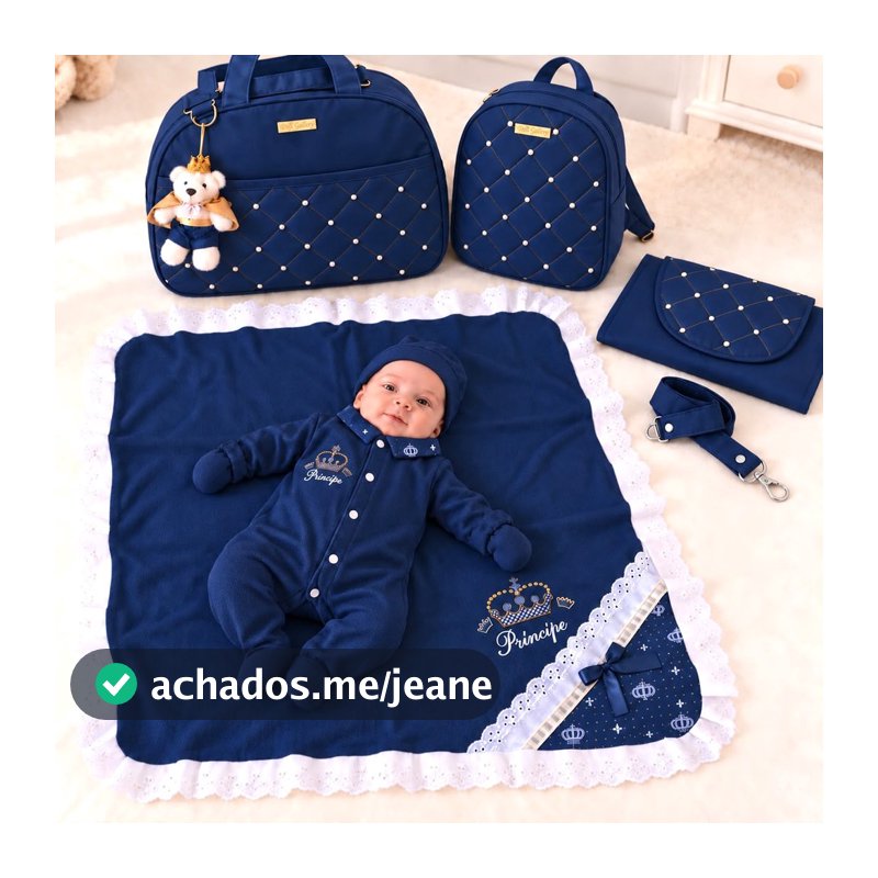 Kit Bolsas de Bebê Térmica Impermeável + Um Kit Saída de Maternidade 100% algodão
