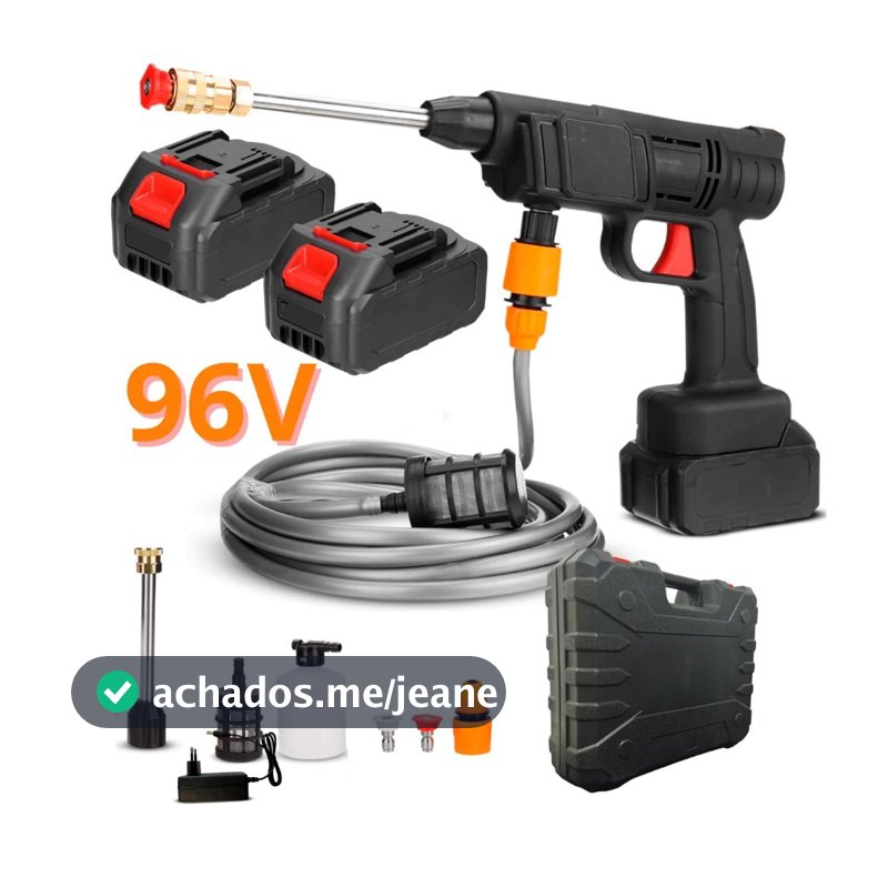 Lava Jato de Alta Pressão Pistola Portátil Lavadora Profissional Sem Fio Recarregável a Bateria 96V/48V