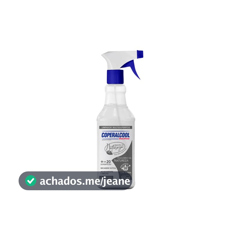 Limpador Multiuso Chá Branco Pulverizador 500ml Coperalcool Bacfree