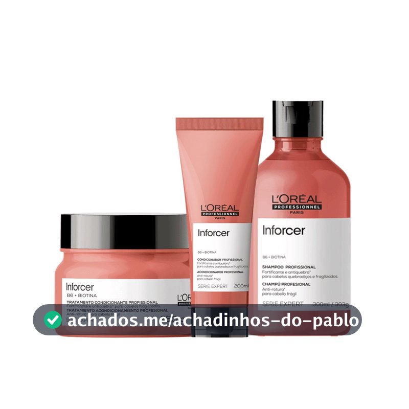 Kit Inforcer Shampoo, Cond e Máscara - L'Oréal