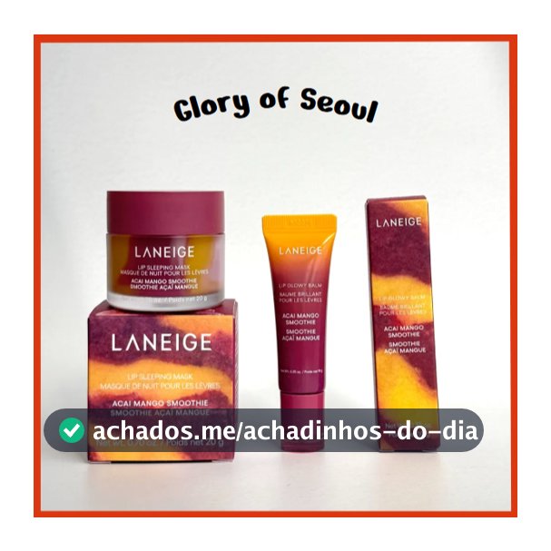 [NEW] LANEIGE Acai Mango Smoothie Lip Collection, 2 Types / Lip Sleeping Mask 20g, Lip Glowy Balm 10g