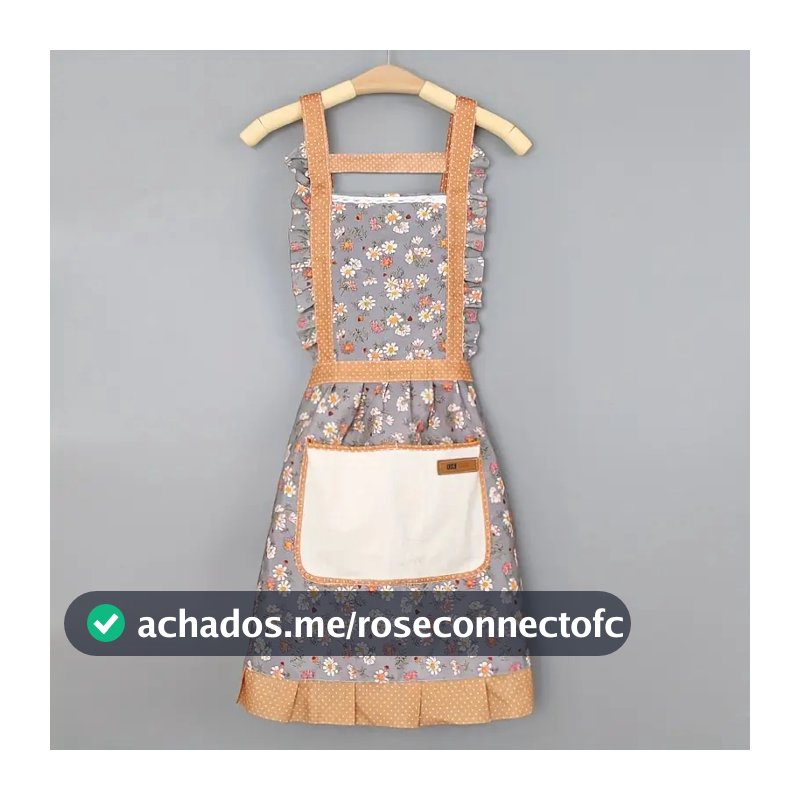 Avental De Princesa Em Renda Floral Com Um Bolso Para Toalhas De Mão À Prova D'água E Resistente Ao Oleo