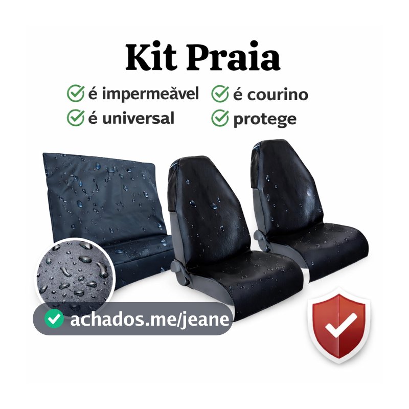 Capa Protetora Banco Carro Couro Impermeável  Proteção Pets, Praia, Academia e Suor