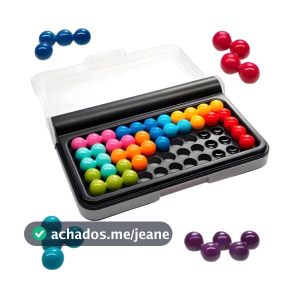Jogo de Raciocínio Lógico Quebra-Cabeça Encaixe 2D 3D 120 Desafios Educativo