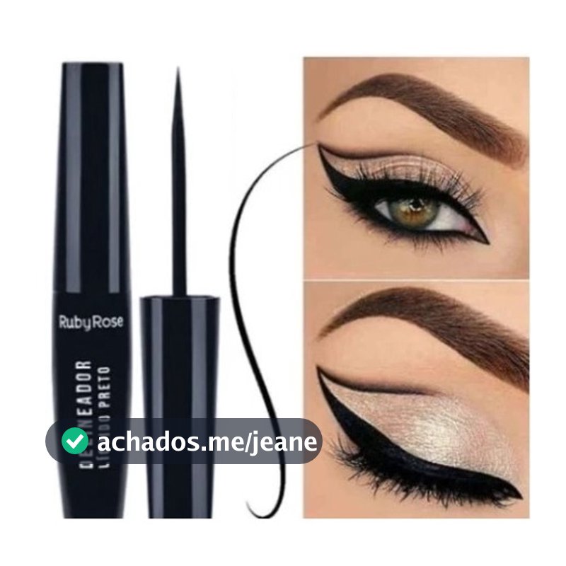 Delineador Liquido Preto Ruby Rose HB8406