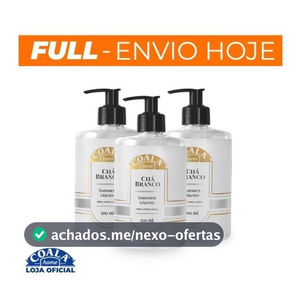 Kit Coala 3 Sabonetes Líquido Chá Branco 500ml
