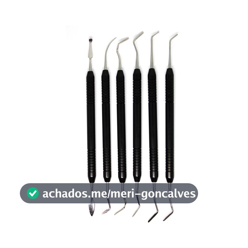 Kit Espátulas Para Resina Almore Preto