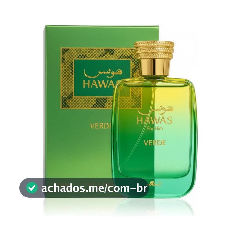 Perfume Árabe Hawas Verde Al Rasasi Eau De Parfum 100ml Masculino