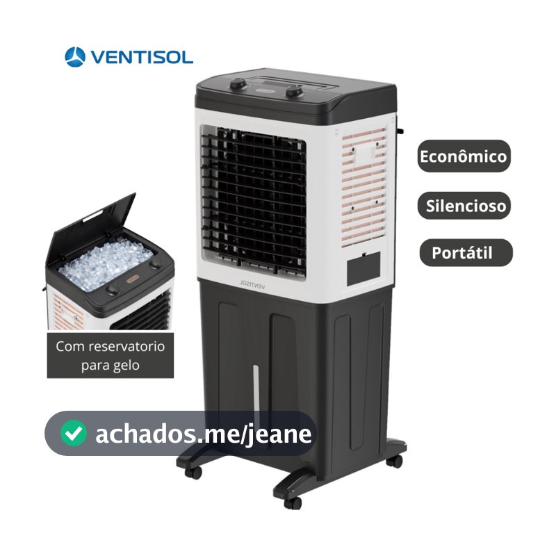 Climatizador de Ar Frio 80 Litros 150W PRO Ventisol