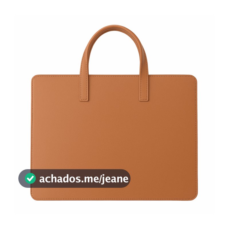 Sacola com Alça Pasta Maleta Para Notebook Couro Caramelo