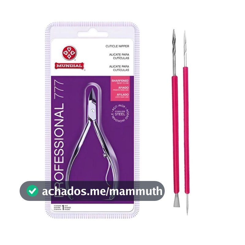 Kit Alicate Profissional 777 + Espátula e Palito Bastão Isis