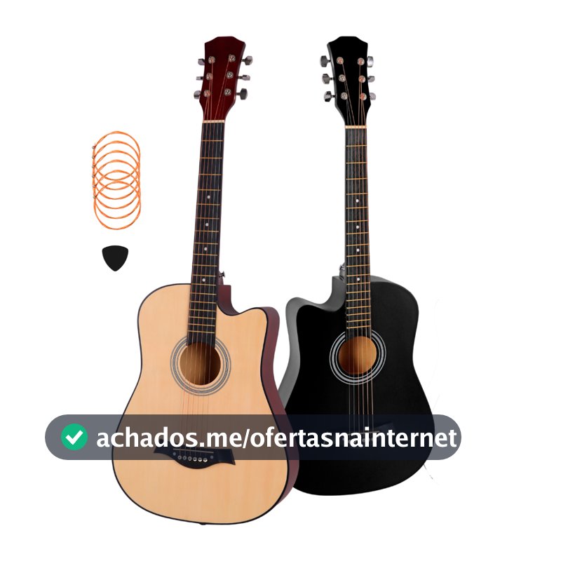 Violão Acústico Clássico para Iniciantes Destros Cordas de Aço 6 Cordas Instrumento Musical Estudo e Lazer