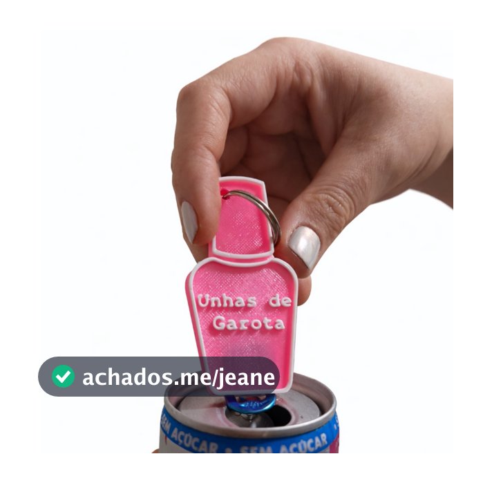 Abridor de Latas Chaveiro Protetor de Unhas Prático e Seguro Ideal para Unhas Longas Unhas de Garota