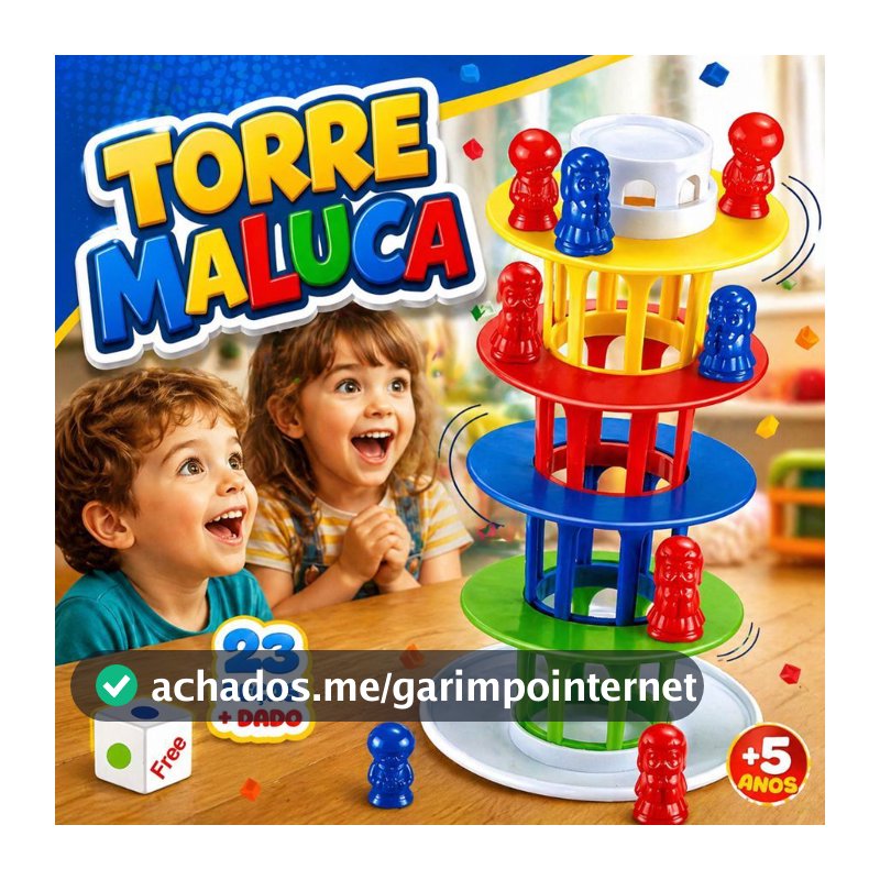 Brinquedo Torre MalucaTeste Seu Equilíbrio e Aposte na Diversão
