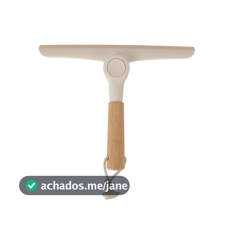 Rodo de Pia Dobrável com Cabo de Bambu Oikos Rodinho Off White Bege