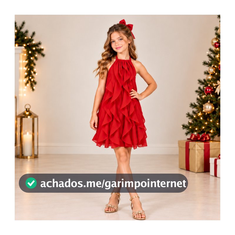 Vestido Com Babado Moda Festa Roupa Infantil Lançamento Kids