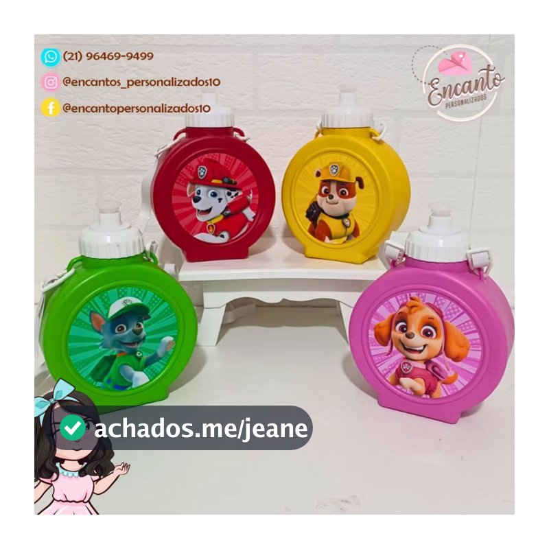 Cantil personalizados no tema da festa