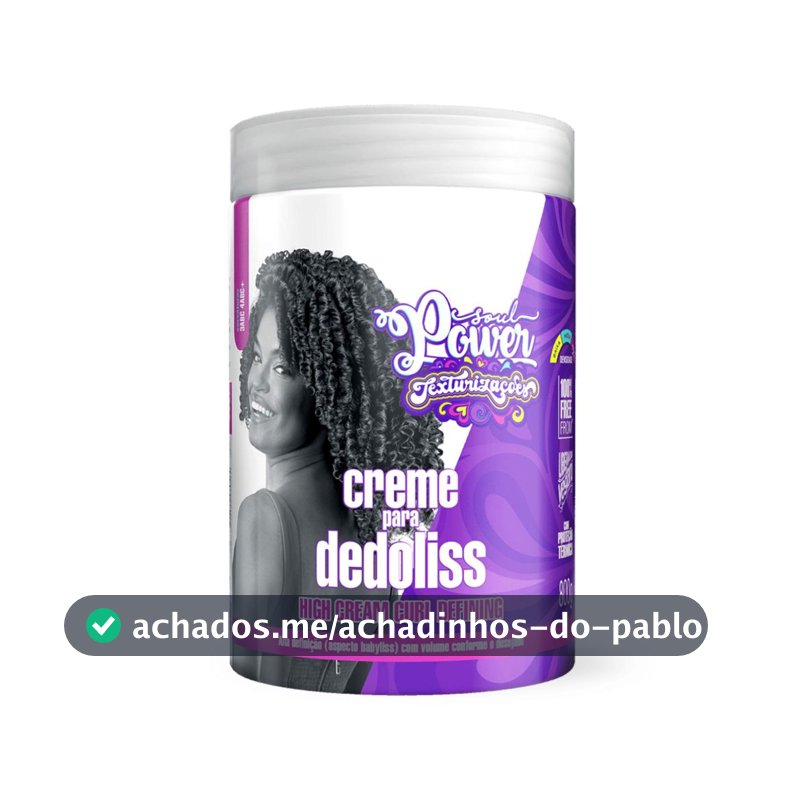 Creme Para Dedoliss SouL Power Texturizações 800g - Pentear C/ Proteção Térmica | Vegano