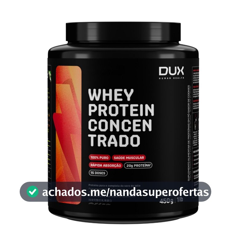 Whey Protein Concentrado Pote 450g Dux Nutrition