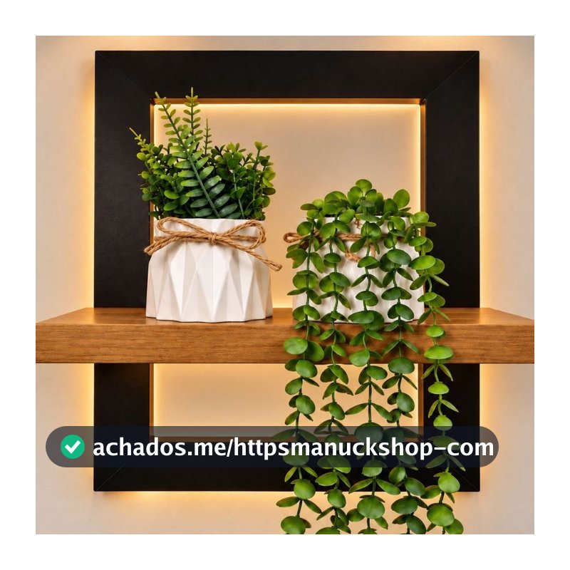 Kit 2 arranjos de flores artificiais Decorativas com Folhagens Artificiais: Eucalipto Pendente e Folhagem com Laço