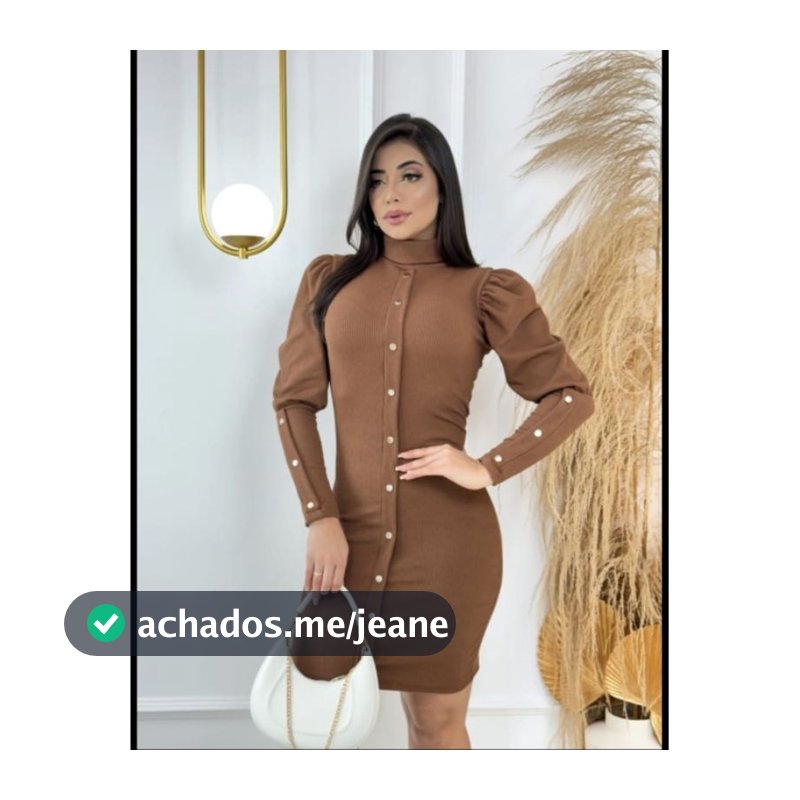 vestido midi manga bufante soft
