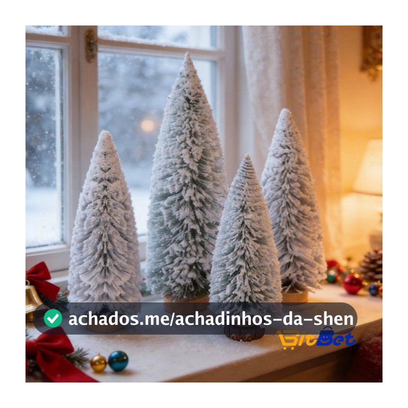 Mini Árvore de Natal Enfeite de Mesa com Neve Artificial para Decoração Natalina NATAL-1315