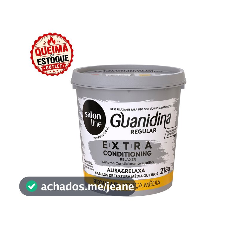 Guanidina Extra Conditioning Regular Alisa e Relaxa Salon Line 218gr