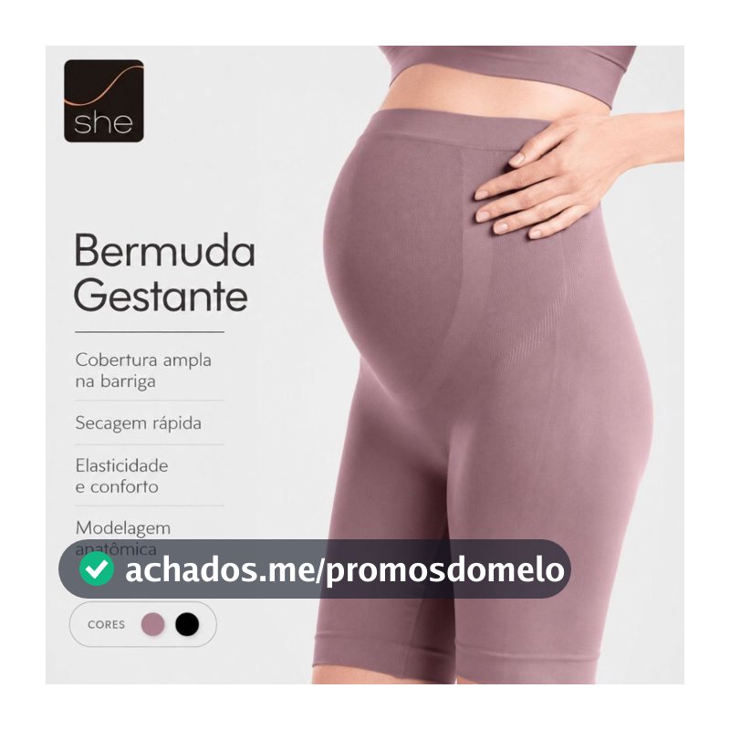 Bermuda Gestante Maternidade Sem Costura She
