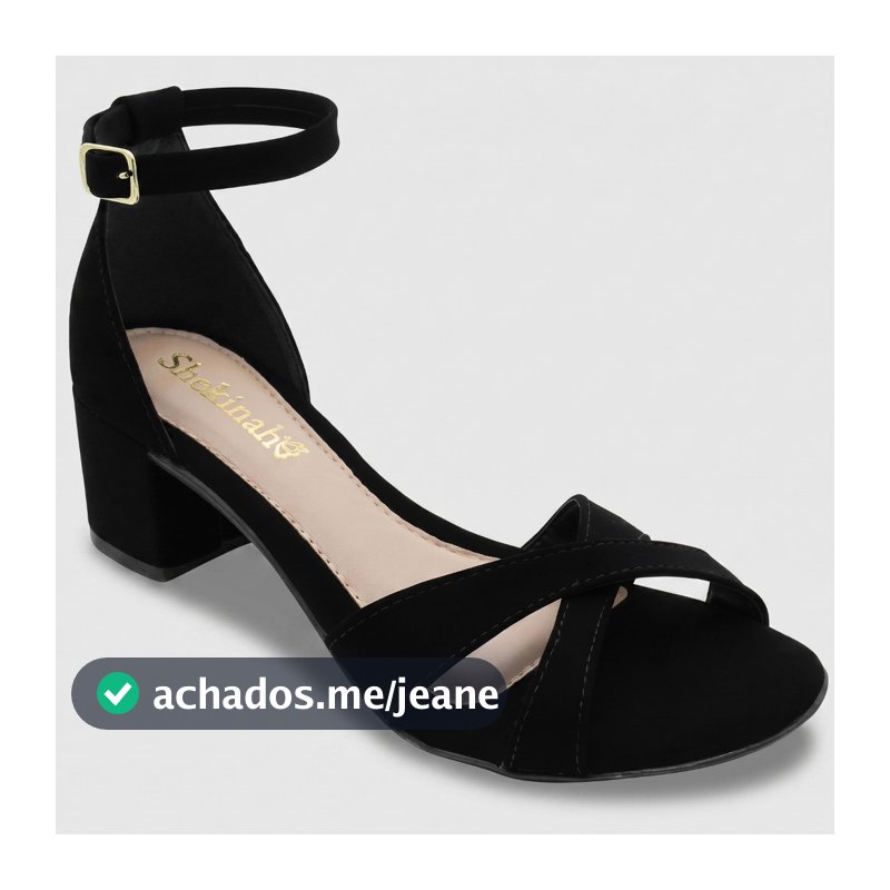 Sandália Feminina Shekinah Salto Baixo Grosso Saltinho Moda Confortável Tendência