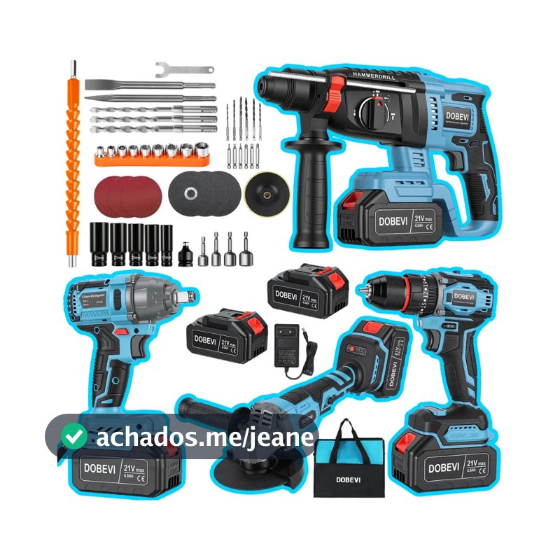 4 Em 1 Kit Ferramenta Elétrica Furadeira De Impacto Dobevi