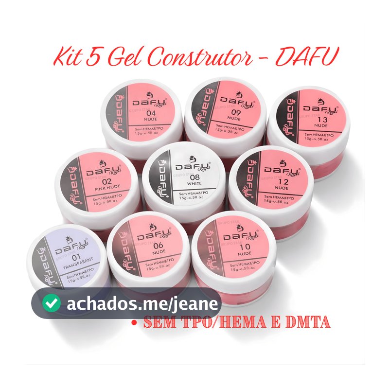 kit Com 5 Géis Construtor Dafu 15g - Com Anvisa