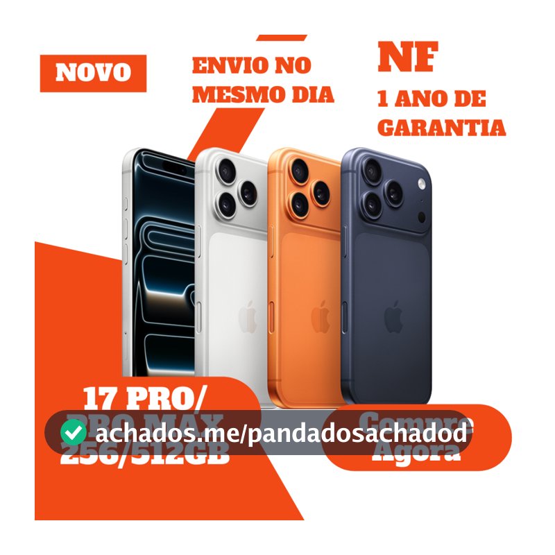 Apple iPhone 17 Pro 17 Pro Max 256GB 512GB 1TB 6.9" Novo Desbloqueado
