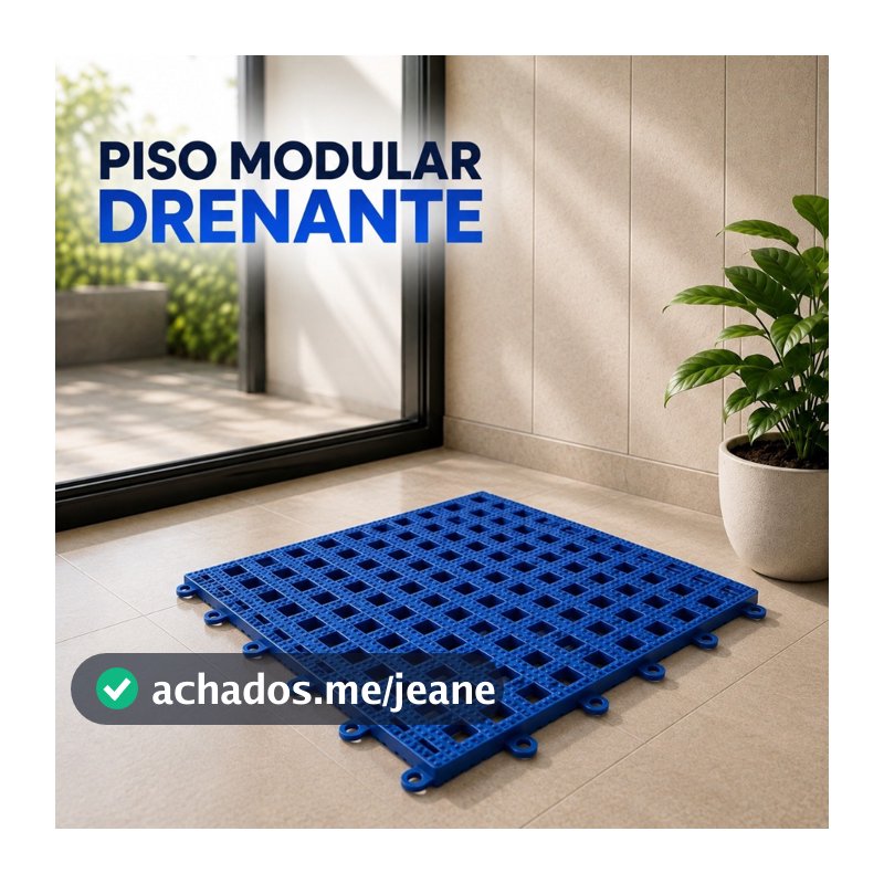 Tapete aquac kap Piso Borracha Piscina Academia Banheiro Kit 6 unidades Kapazi premium 30x30cm azul